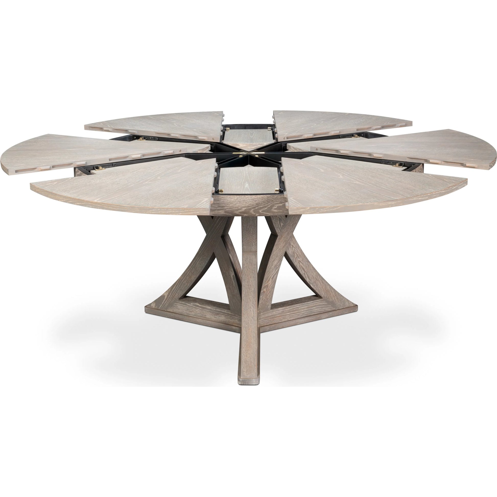 Casual Jupe Dining Table by Sarreid Ltd. in solid oak, veneers. Made from solid oak, veneers in a traditional style.