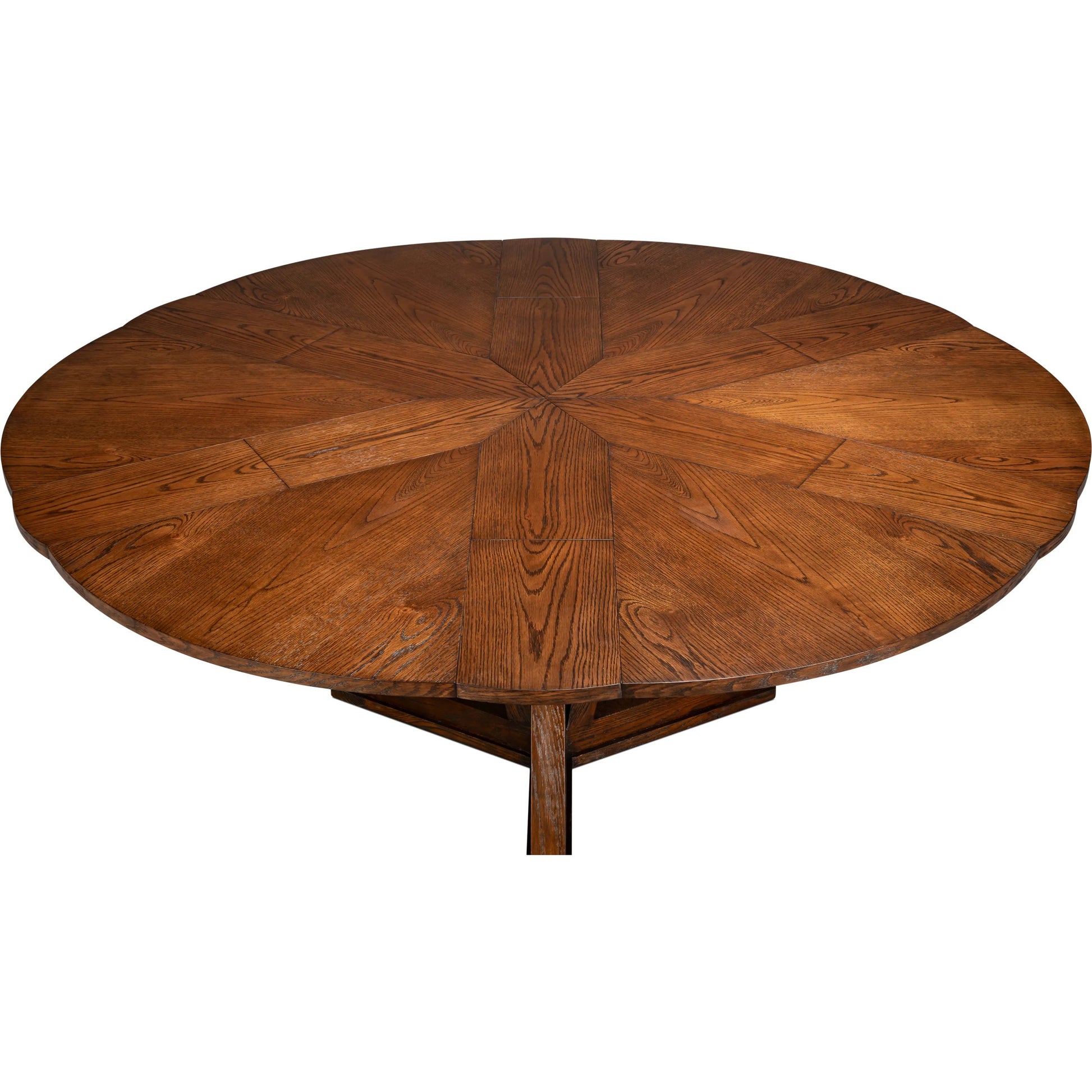 Casual Jupe Dining Table by Sarreid Ltd. in solid oak, veneers. Made from solid oak, veneers in a traditional style.