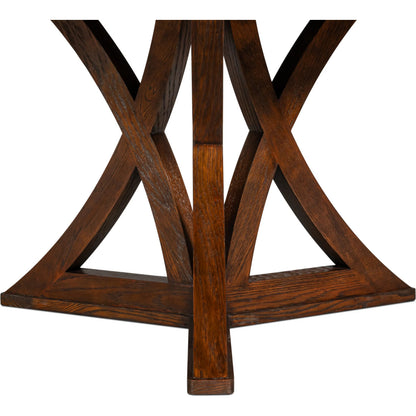 Casual Jupe Dining Table by Sarreid Ltd. in solid oak, veneers. Made from solid oak, veneers in a traditional style.