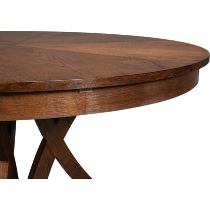 Casual Jupe Dining Table by Sarreid Ltd. in solid oak, veneers. Made from solid oak, veneers in a traditional style.