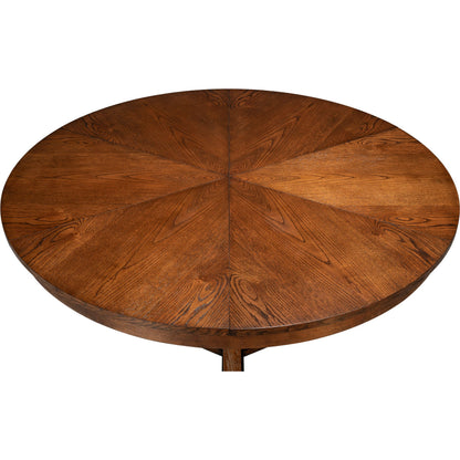Casual Jupe Dining Table by Sarreid Ltd. in solid oak, veneers. Made from solid oak, veneers in a traditional style.