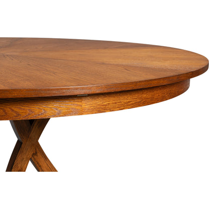 Casual Jupe Dining Table by Sarreid Ltd. in solid oak, veneers. Made from solid oak, veneers in a traditional style.