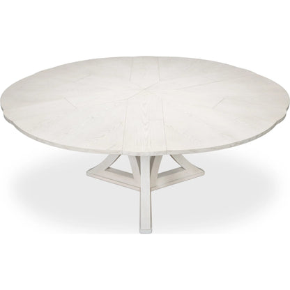 Casual Jupe Dining Table by Sarreid Ltd. in solid oak, veneers. Made from solid oak, veneers in a traditional style.
