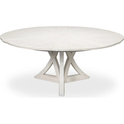 Casual Jupe Dining Table by Sarreid Ltd. in solid oak, veneers. Made from solid oak, veneers in a traditional style.