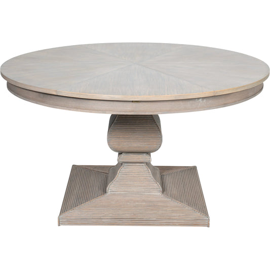 Kelso Jupe Dining Table by Sarreid Ltd. in ash top, faux bois base, oak core. Made from unique in a unique style.