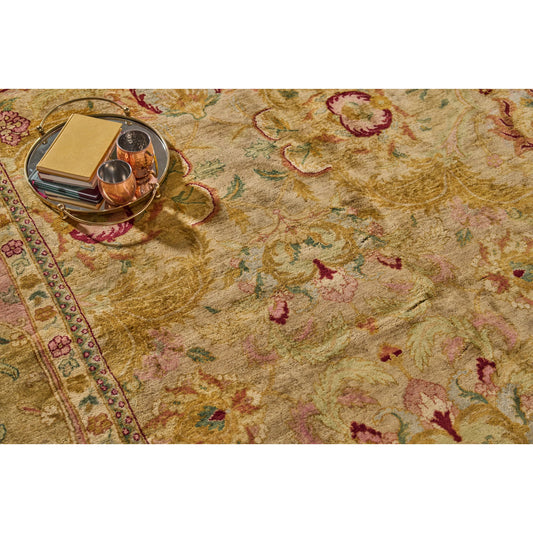 Polonaise 5421 Rug by Exquisite Rugs in beige, peach. Made from new zealand wool in a unique style.