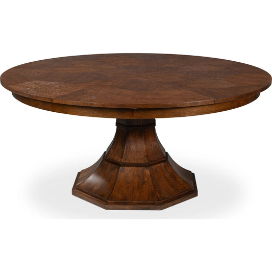 Giselle Jupe Dining Table by Sarreid Ltd.. Made from oak solids, veneers in a unique style.