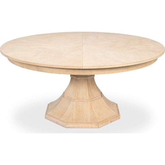 Giselle Jupe Dining Table by Sarreid Ltd.. Made from oak solids, veneers in a unique style.