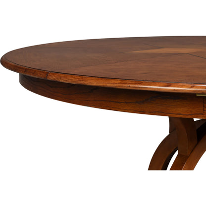 Austin Jupe Dining Table by Sarreid Ltd. in brown and solid walnut, white oak veneer. Made from unique in a traditional style.
