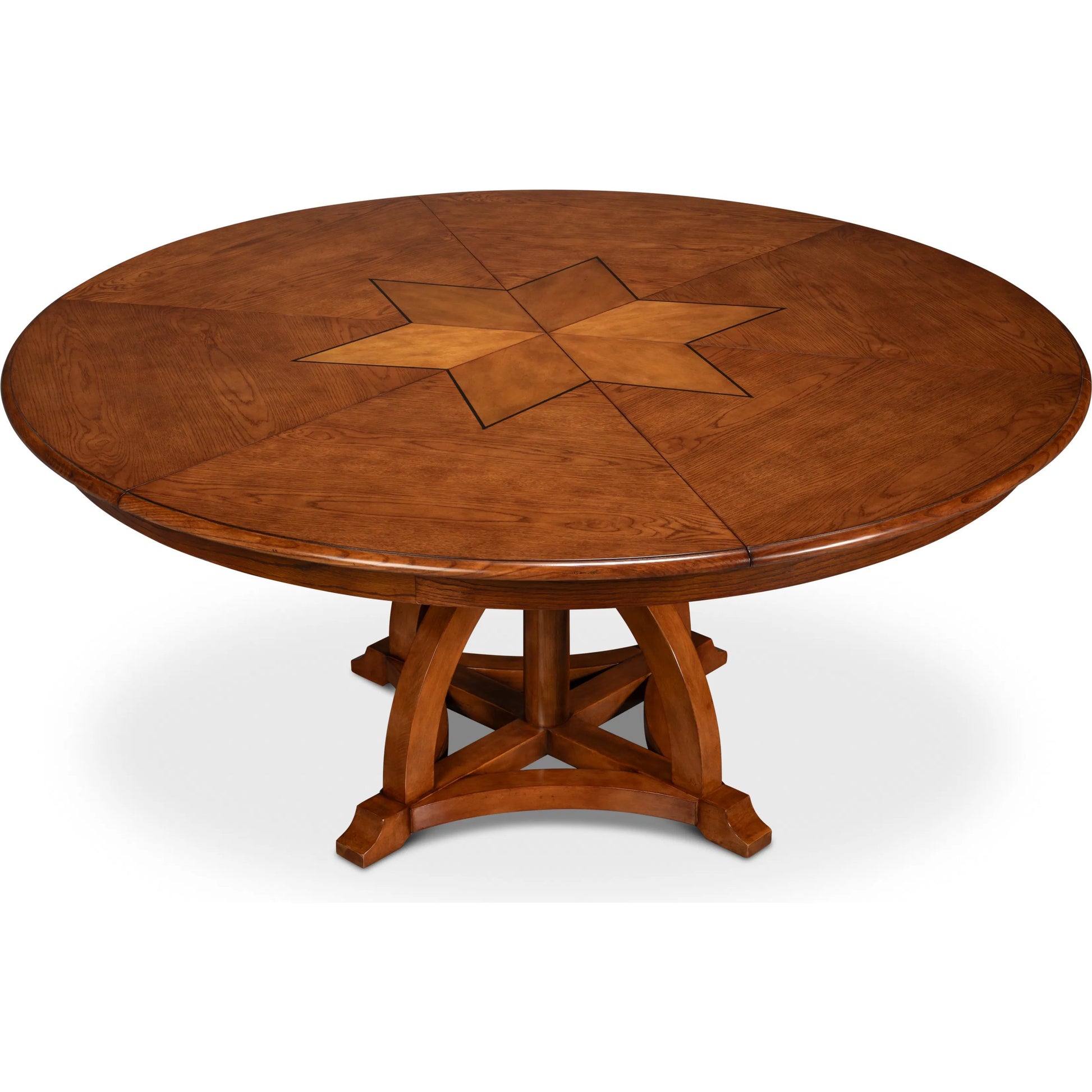 Austin Jupe Dining Table by Sarreid Ltd. in brown and solid walnut, white oak veneer. Made from unique in a traditional style.