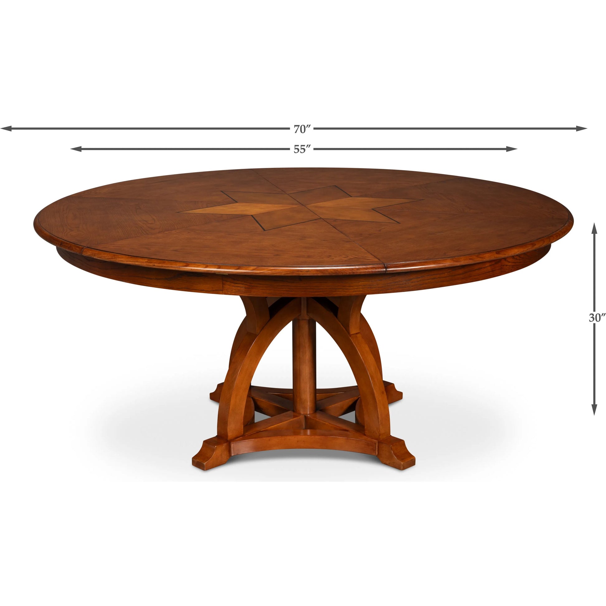 Austin Jupe Dining Table by Sarreid Ltd. in brown and solid walnut, white oak veneer. Made from unique in a traditional style.