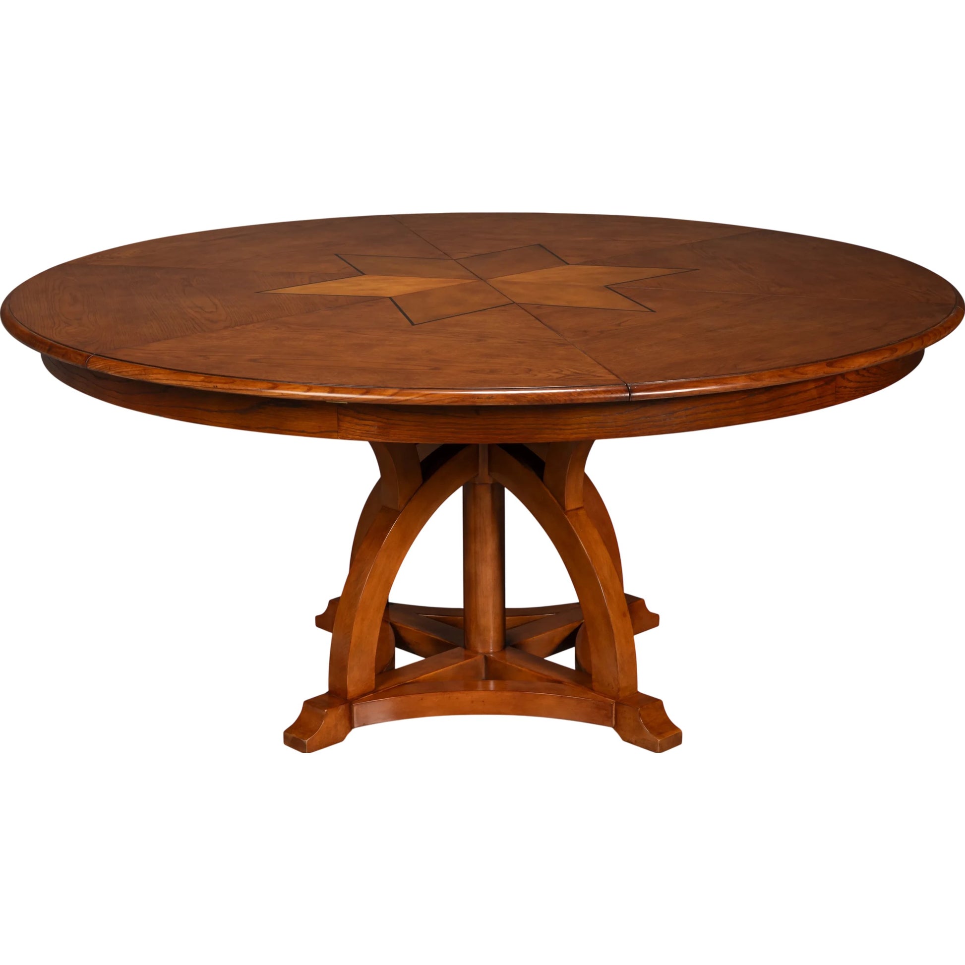 Austin Jupe Dining Table by Sarreid Ltd. in brown and solid walnut, white oak veneer. Made from unique in a traditional style.