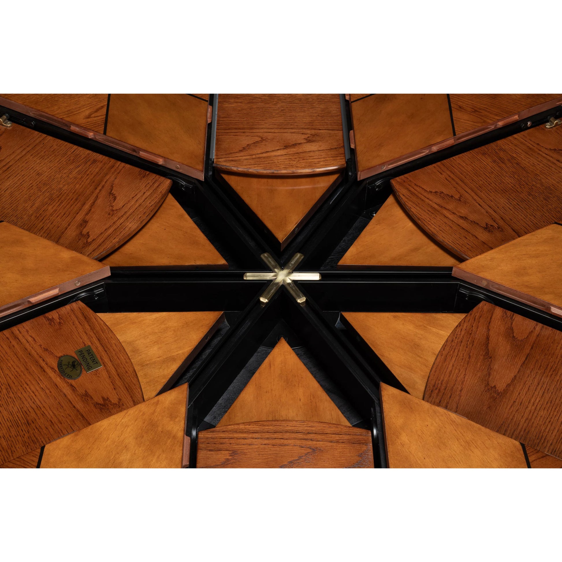 Austin Jupe Dining Table by Sarreid Ltd. in brown and solid walnut, white oak veneer. Made from unique in a traditional style.