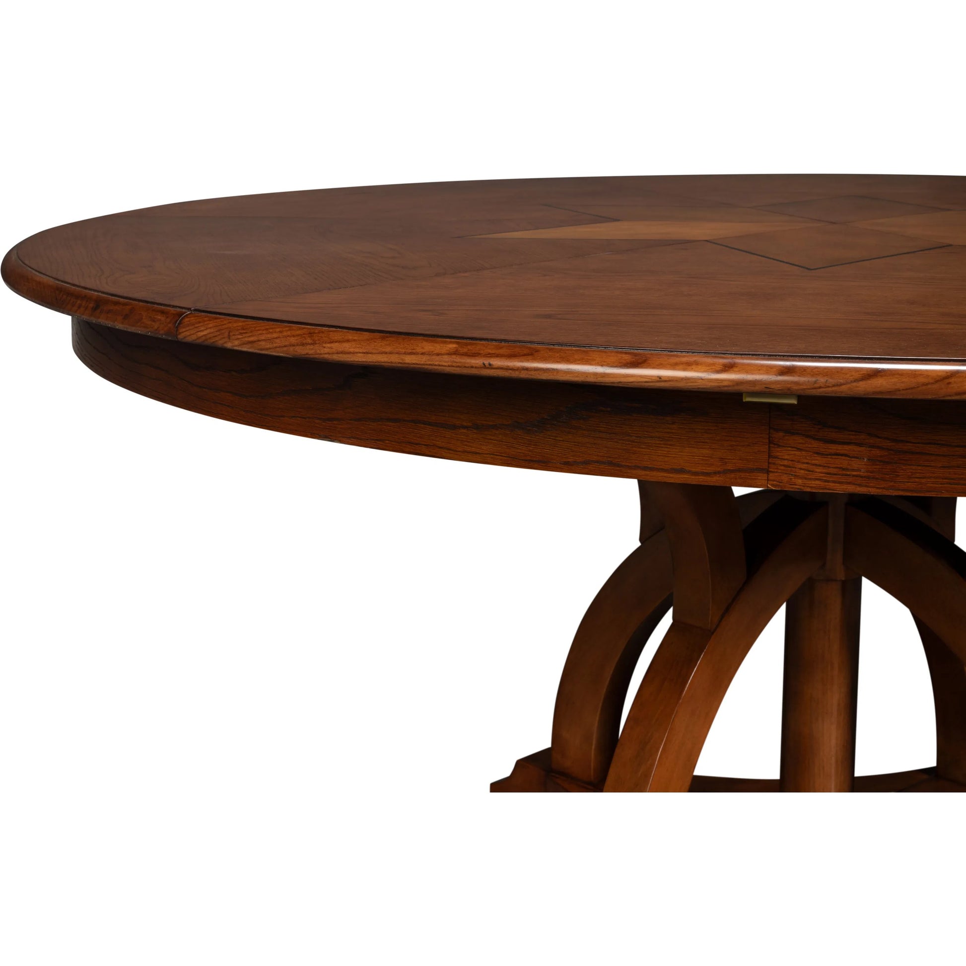 Austin Jupe Dining Table by Sarreid Ltd. in brown and solid walnut, white oak veneer. Made from unique in a traditional style.