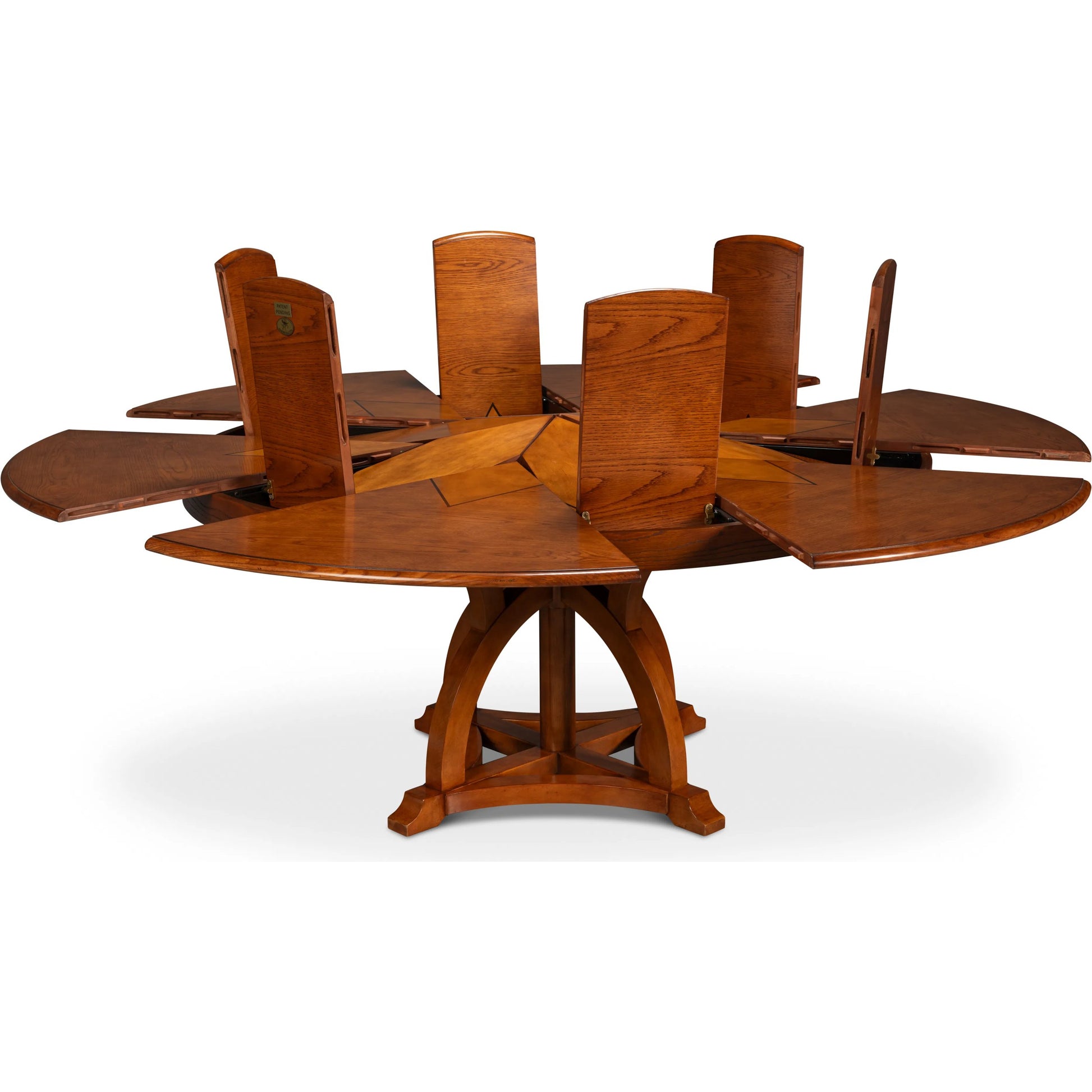Austin Jupe Dining Table by Sarreid Ltd. in brown and solid walnut, white oak veneer. Made from unique in a traditional style.