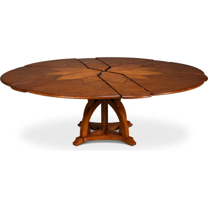 Austin Jupe Dining Table by Sarreid Ltd. in brown and solid walnut, white oak veneer. Made from unique in a traditional style.