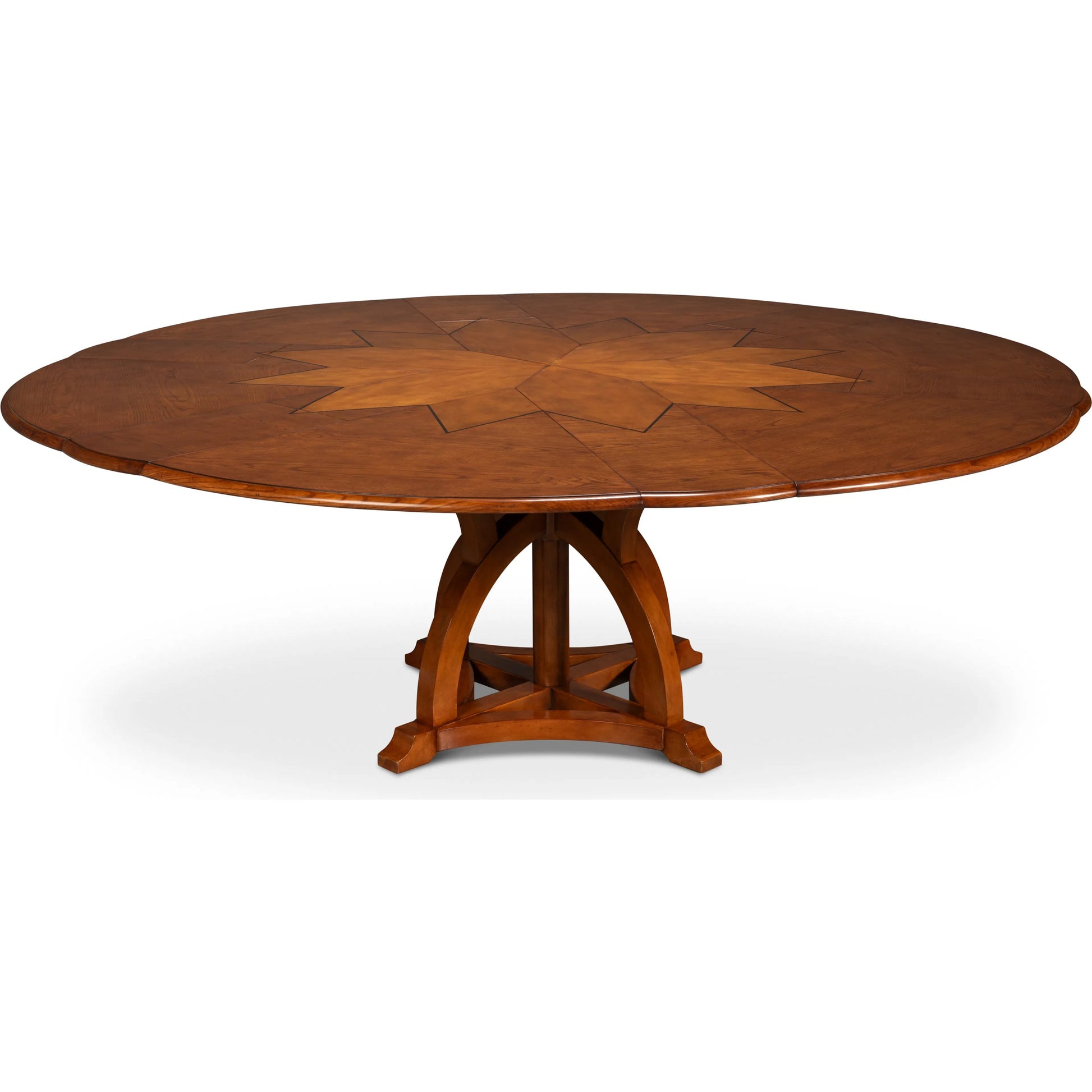 Austin Jupe Dining Table by Sarreid Ltd. in brown and solid walnut, white oak veneer. Made from unique in a traditional style.