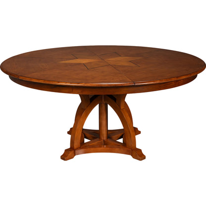 Austin Jupe Dining Table by Sarreid Ltd. in brown and solid walnut, white oak veneer. Made from unique in a traditional style.