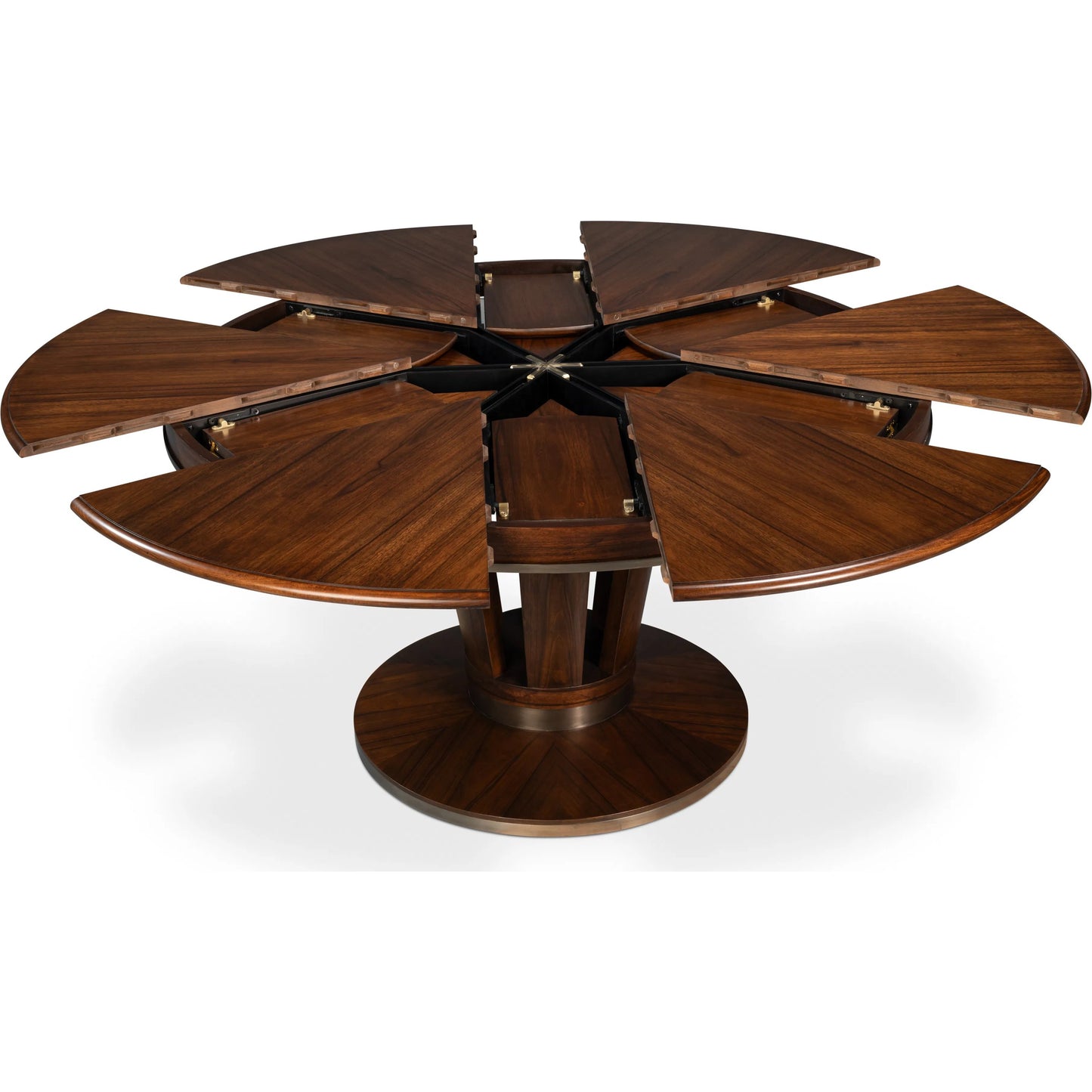 003 SI-2372572 | Additional Silo | Soho Jupe Dining Table by Sarreid Ltd. in brown. Made from paldao wood in a traditional style.