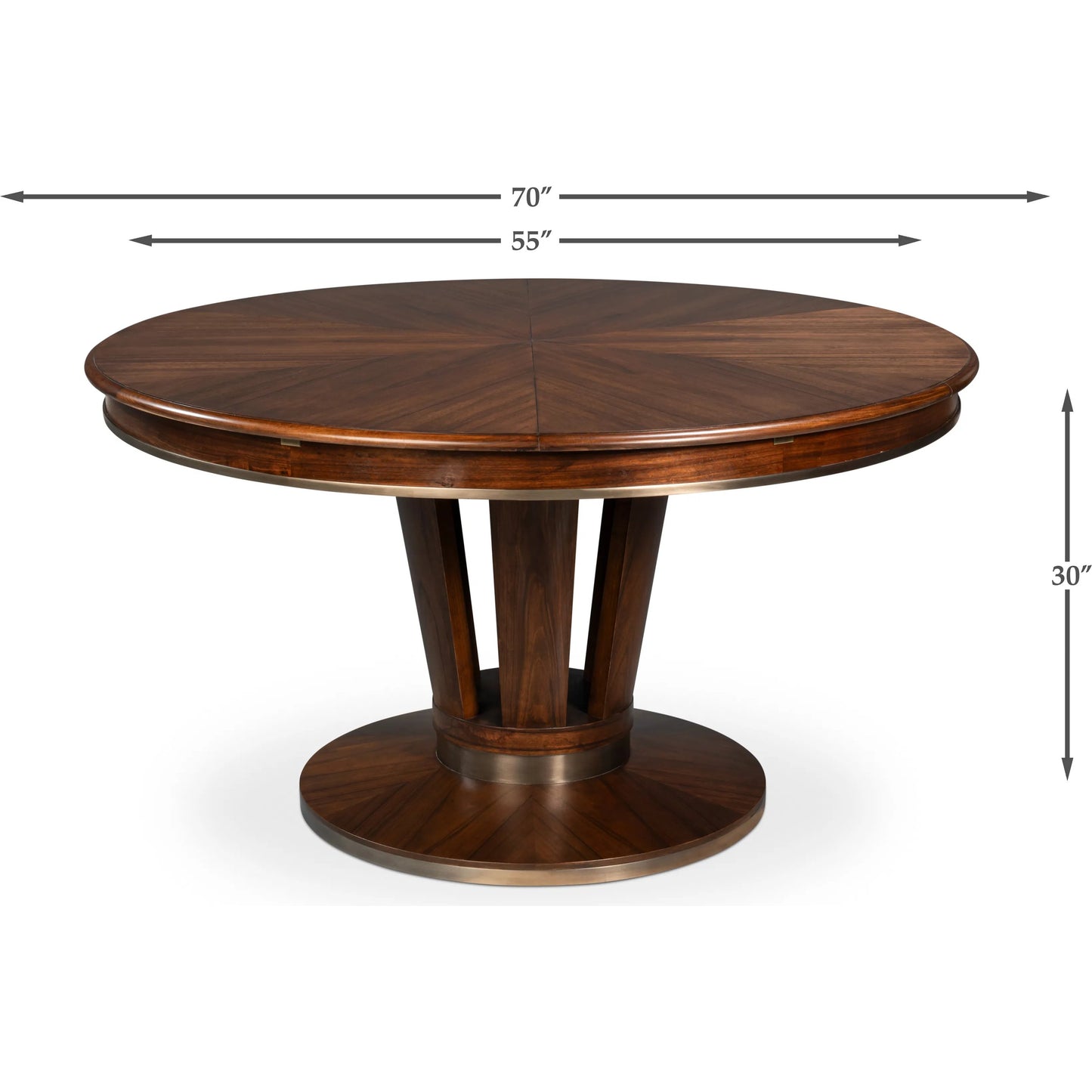 006 SI-2372572 | Additional Silo | Soho Jupe Dining Table by Sarreid Ltd. in brown. Made from paldao wood in a traditional style.