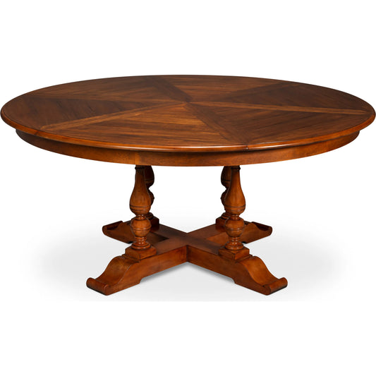 Walnut Jupe Dining Table by Sarreid Ltd. in brown and solid walnut. Made from unique in a unique style.