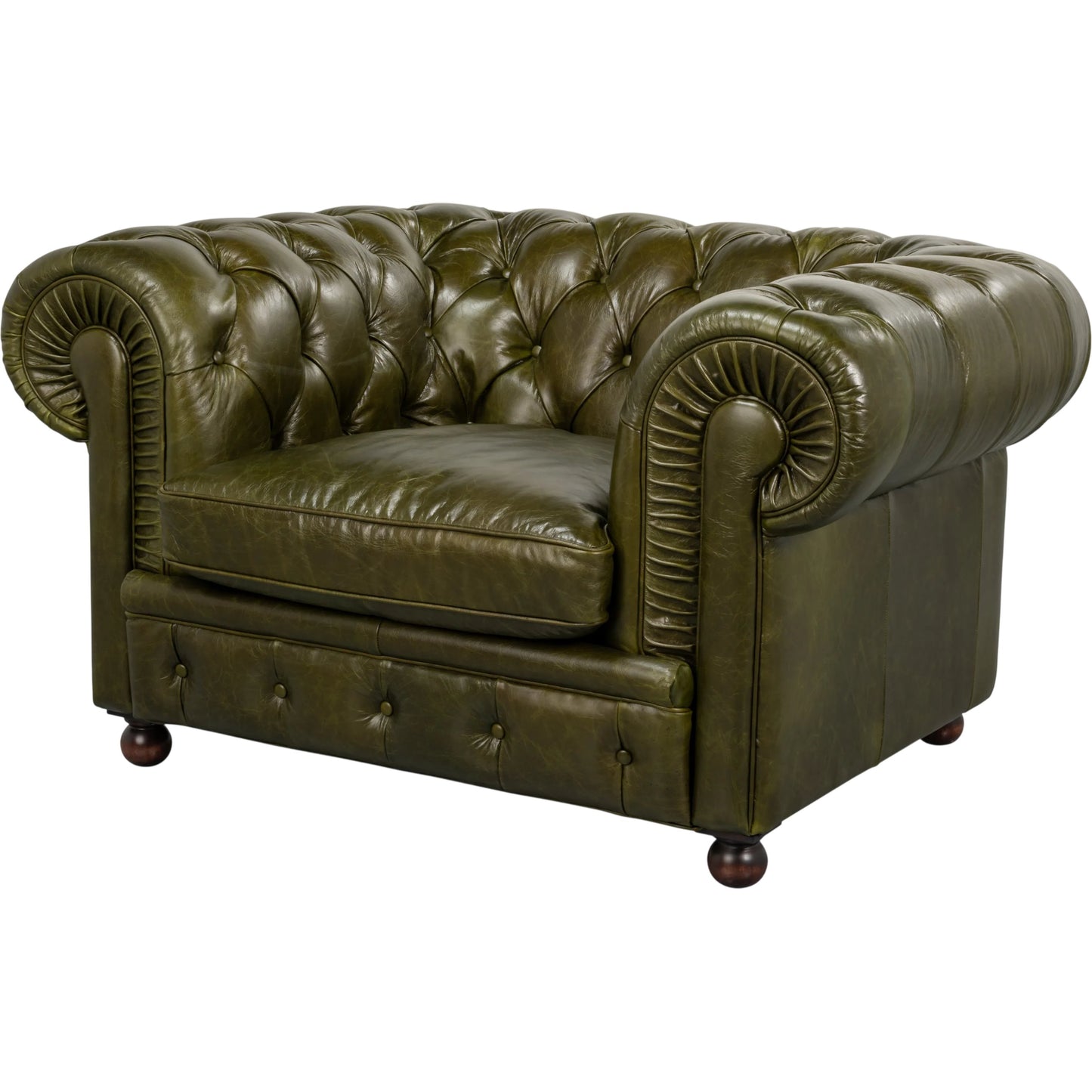 001 SI-2369165 | Primary Silo | Savile Leather Chair by Sarreid Ltd. in rubber wood legs, leather, marseile dark brown leather. Made from rubber wood legs, leather in a traditional style.