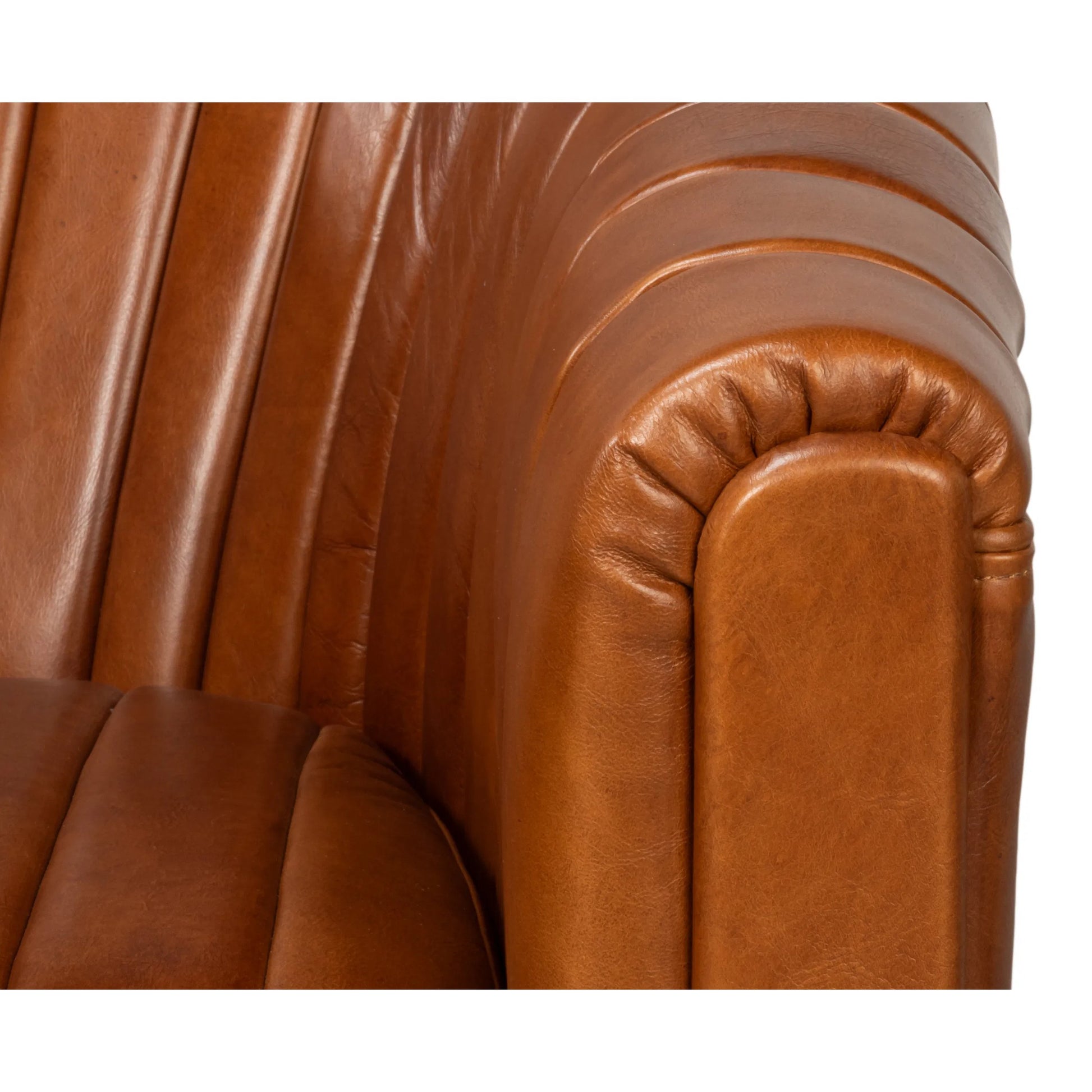 Essex Swivel Chair by Sarreid Ltd.. Made from cow leather in a traditional style.