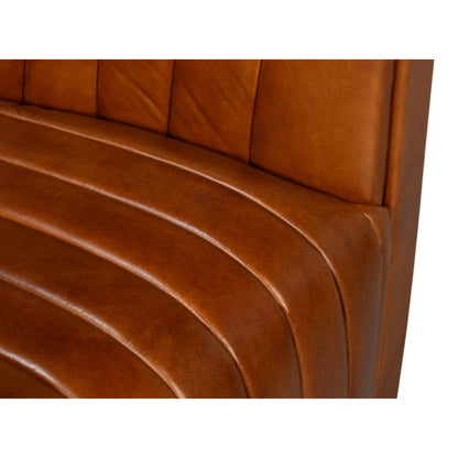 Essex Swivel Chair by Sarreid Ltd.. Made from cow leather in a traditional style.