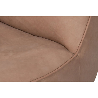 Kennett Swivel Chair by Sarreid Ltd.. Made from leather in a traditional style.