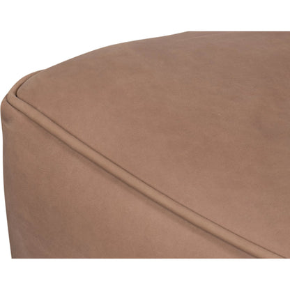 Kennett Swivel Chair by Sarreid Ltd.. Made from leather in a traditional style.