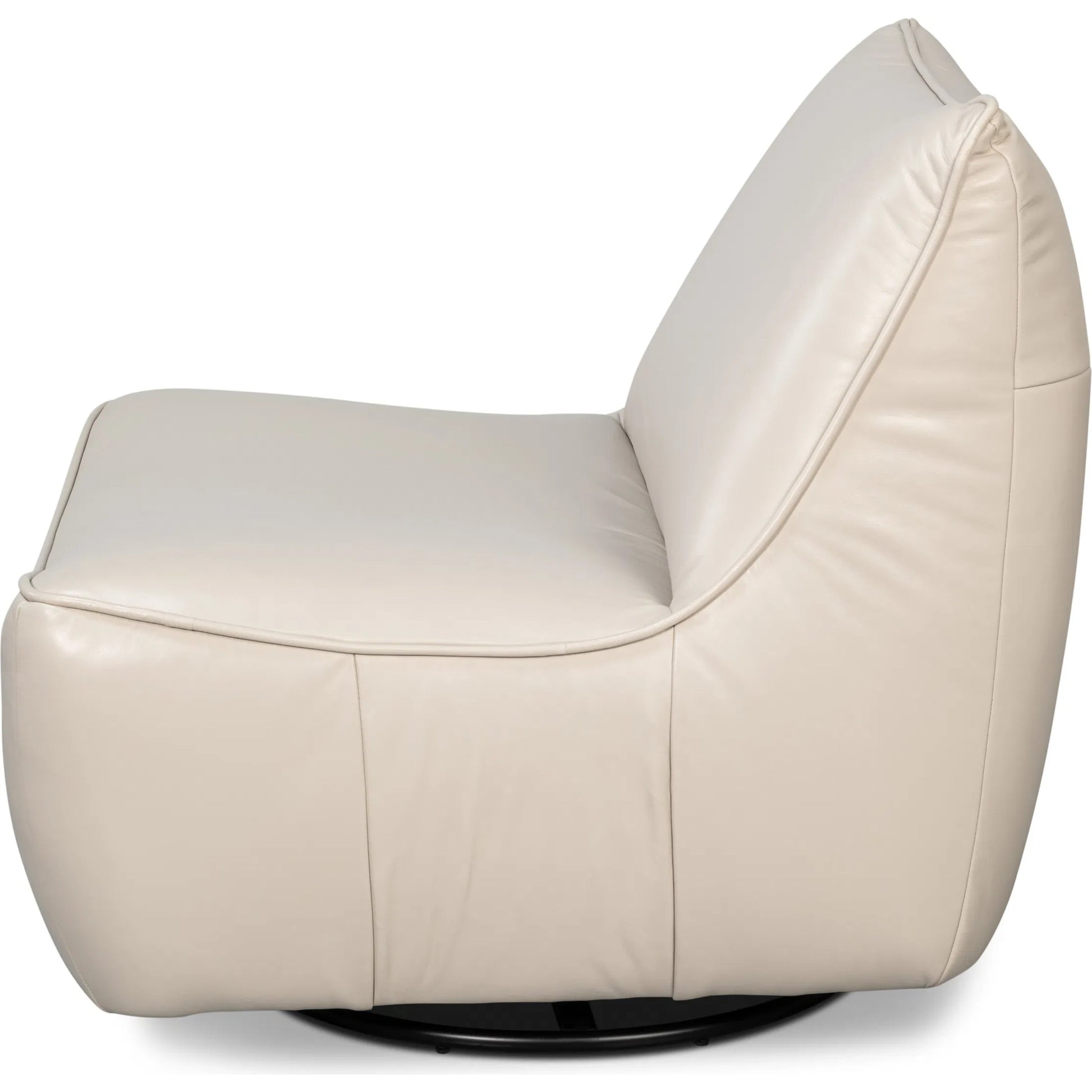 Kennett Swivel Chair by Sarreid Ltd.. Made from leather in a traditional style.