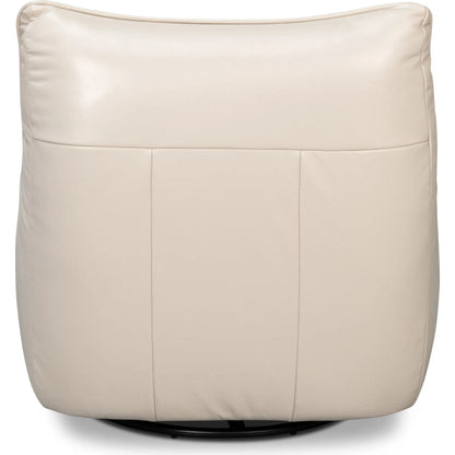 Kennett Swivel Chair by Sarreid Ltd.. Made from leather in a traditional style.