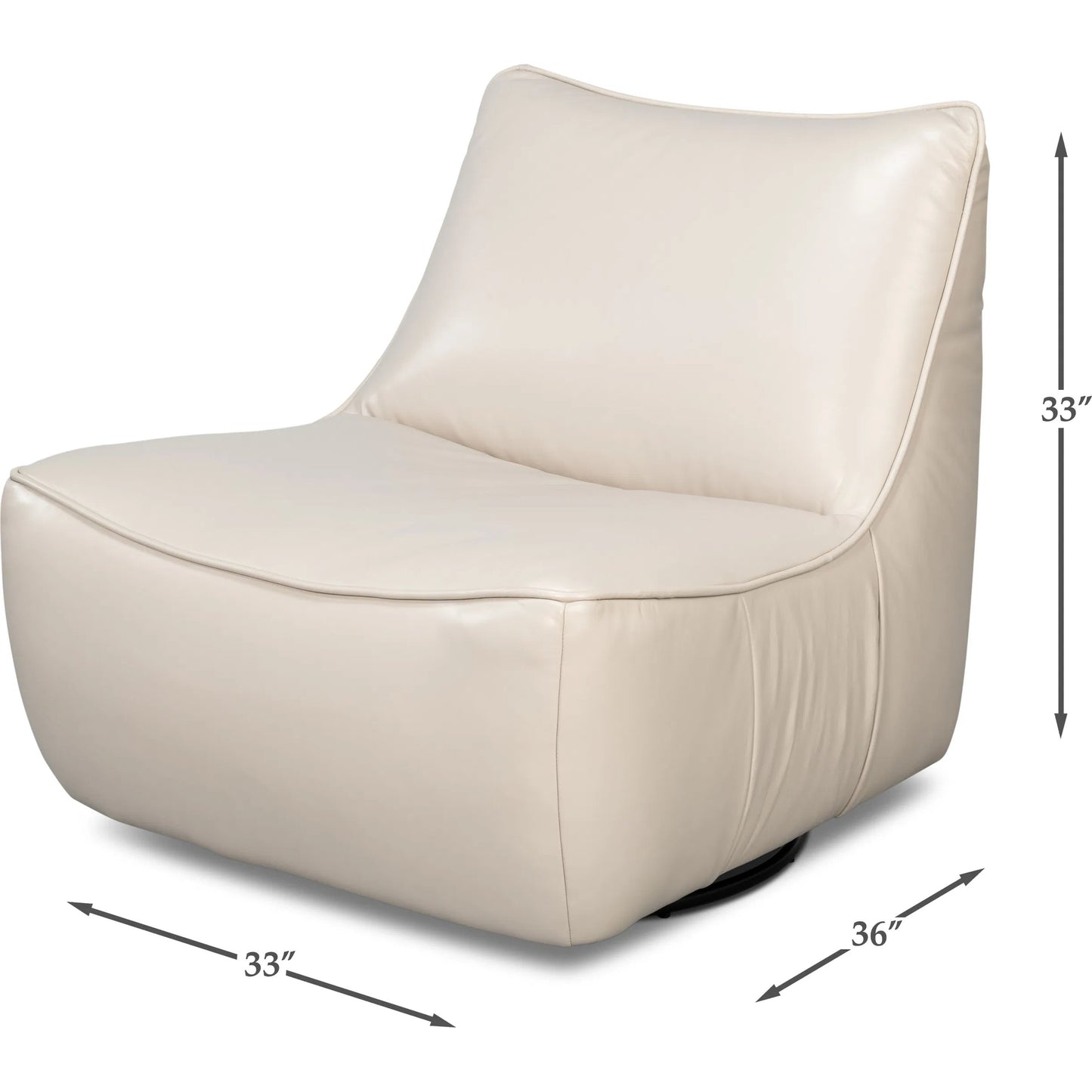 013 SI-2378489 | Additional Silo | Kennett Swivel Chair by Sarreid Ltd.. Made from leather in a traditional style.