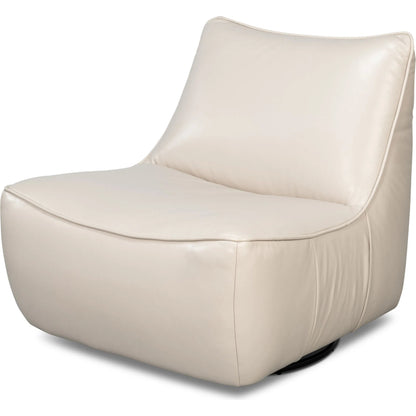 Kennett Swivel Chair by Sarreid Ltd.. Made from leather in a traditional style.