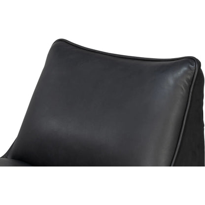 Kennett Swivel Chair by Sarreid Ltd.. Made from leather in a traditional style.