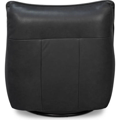 Kennett Swivel Chair by Sarreid Ltd.. Made from leather in a traditional style.