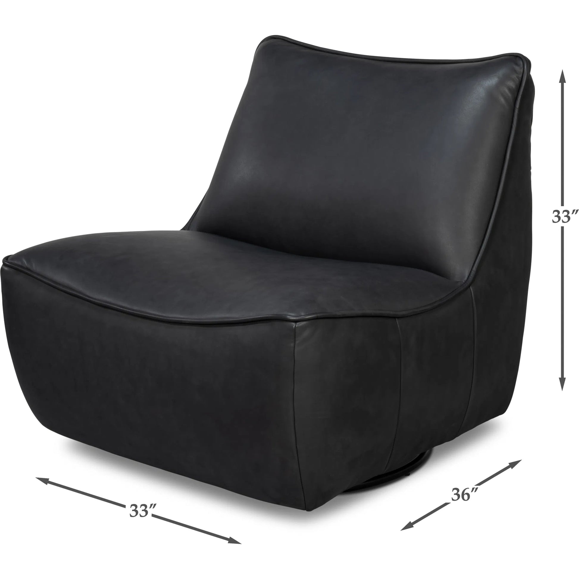 Kennett Swivel Chair by Sarreid Ltd.. Made from leather in a traditional style.