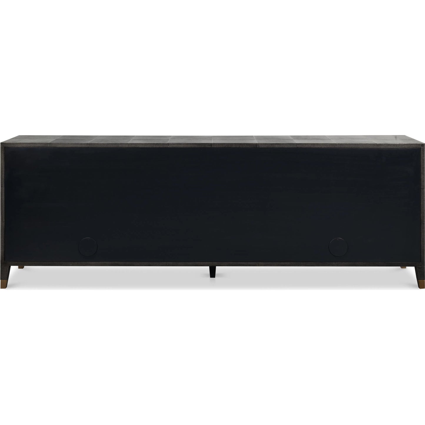 002 SI-2369150 | Additional Silo | Desmond Sideboard by Sarreid Ltd. in antique grey. Made from iron, leather, wood, antique grey blackstone, brass metal in a modern style.