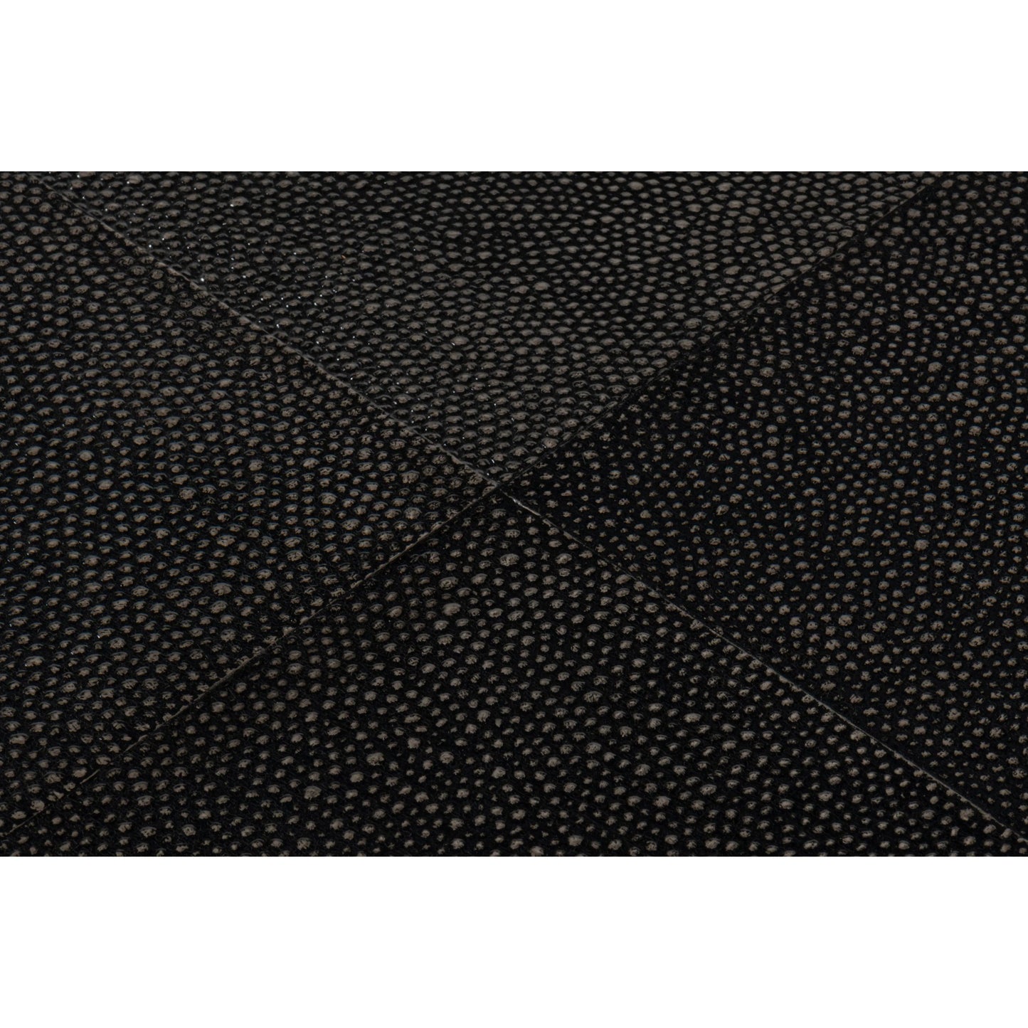 007 SI-2369150 | Closeup | Desmond Sideboard by Sarreid Ltd. in antique grey. Made from iron, leather, wood, antique grey blackstone, brass metal in a modern style.