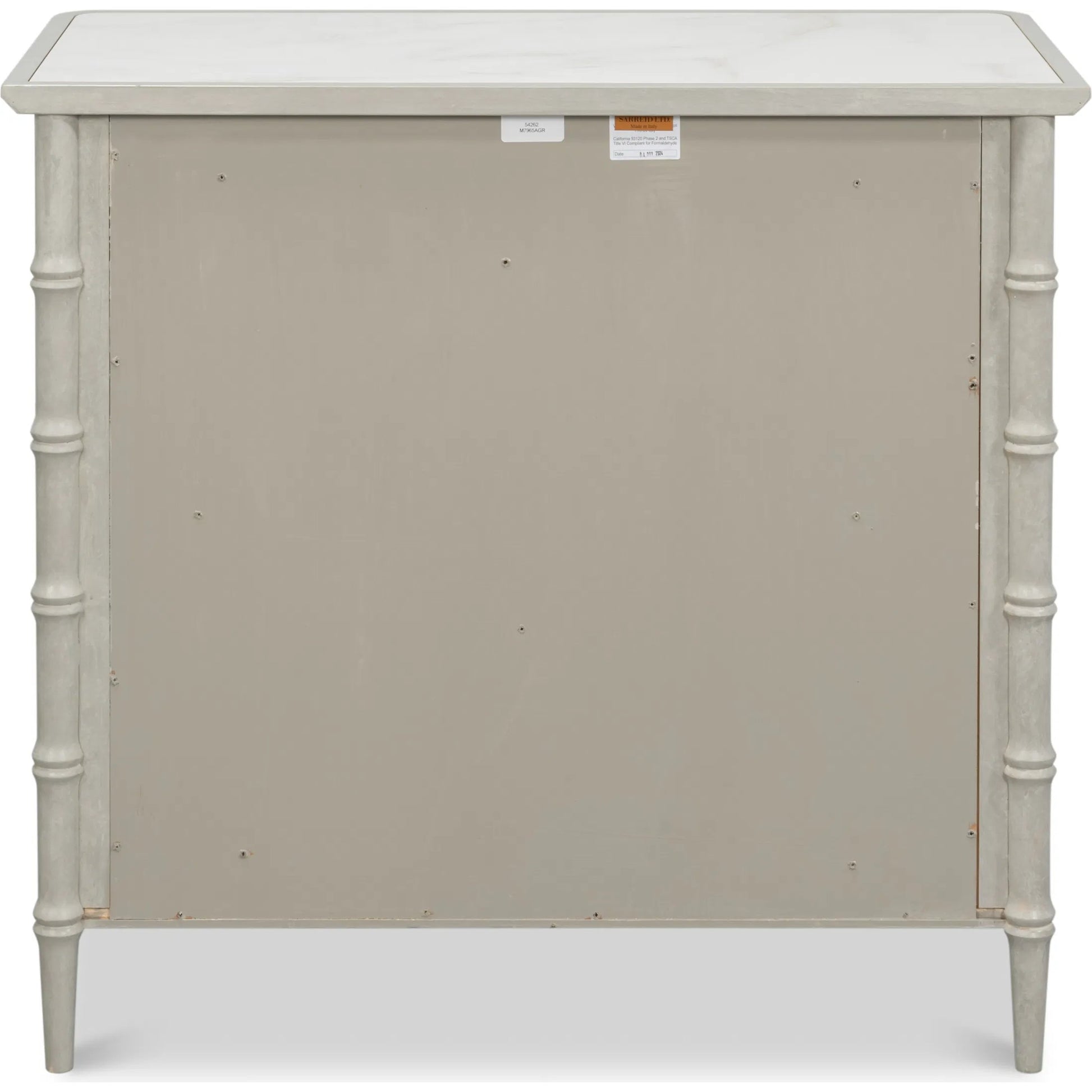 Tortola Chest by Sarreid Ltd. in white porcelain, grigio serena pulit. Made from unique in a traditional style.