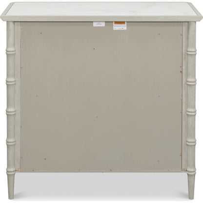 Tortola Chest by Sarreid Ltd. in white porcelain, grigio serena pulit. Made from unique in a traditional style.