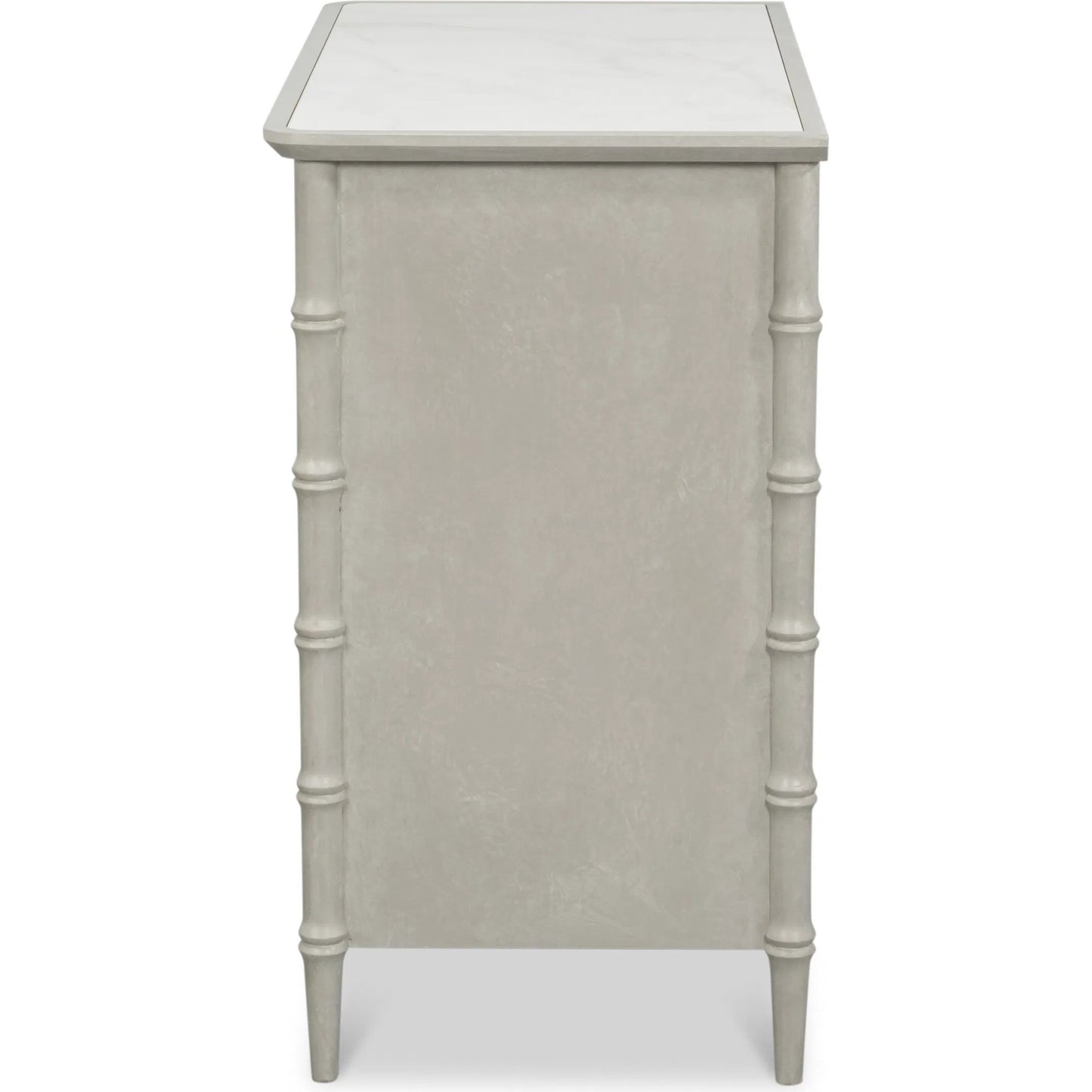 003 SI-2369169 | Additional Silo | Tortola Chest by Sarreid Ltd. in white porcelain, grigio serena pulit. Made from unique in a traditional style.