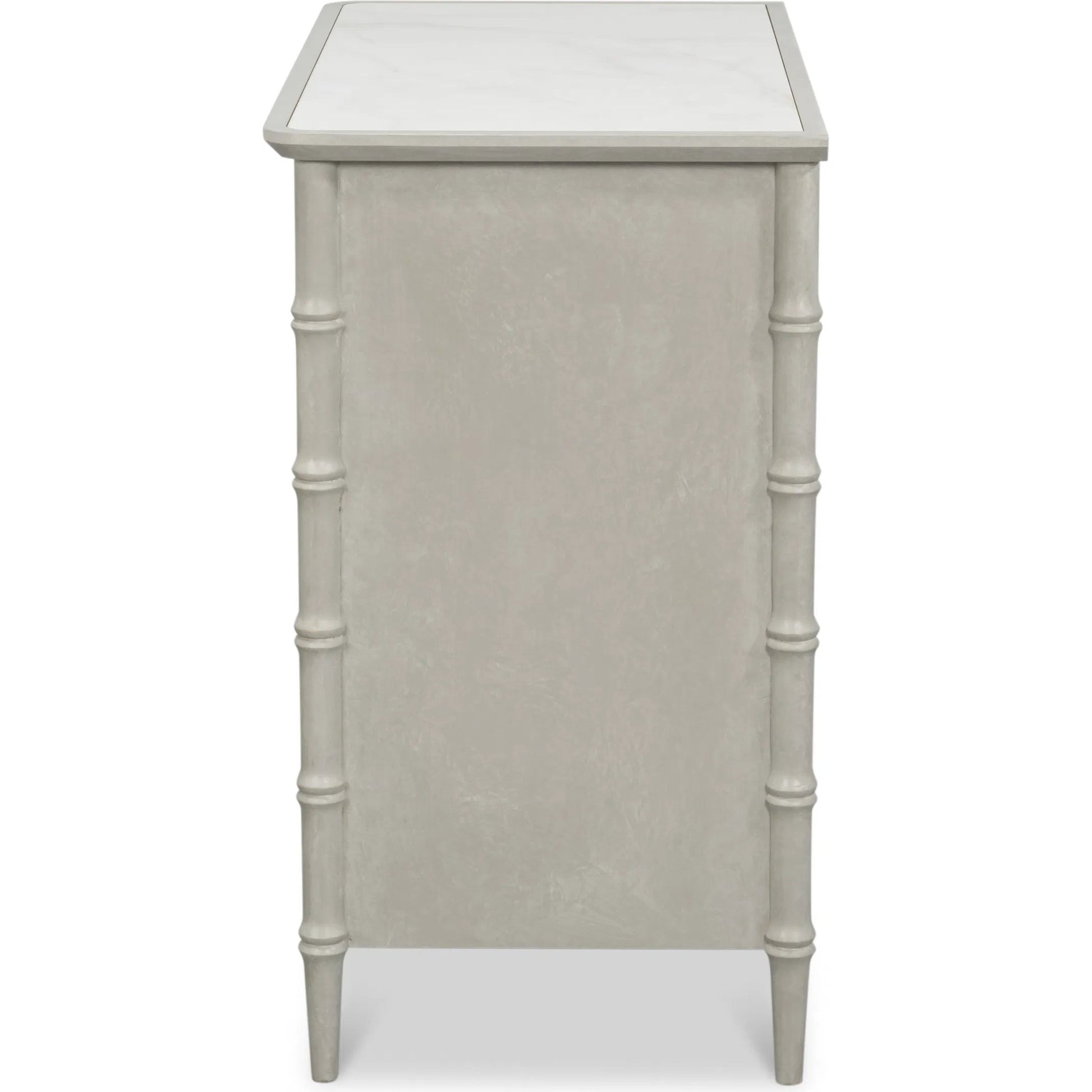 Tortola Chest by Sarreid Ltd. in white porcelain, grigio serena pulit. Made from unique in a traditional style.