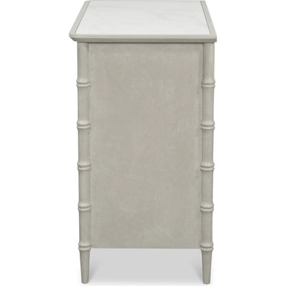 Tortola Chest by Sarreid Ltd. in white porcelain, grigio serena pulit. Made from unique in a traditional style.