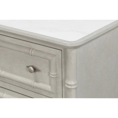 Tortola Chest by Sarreid Ltd. in white porcelain, grigio serena pulit. Made from unique in a traditional style.