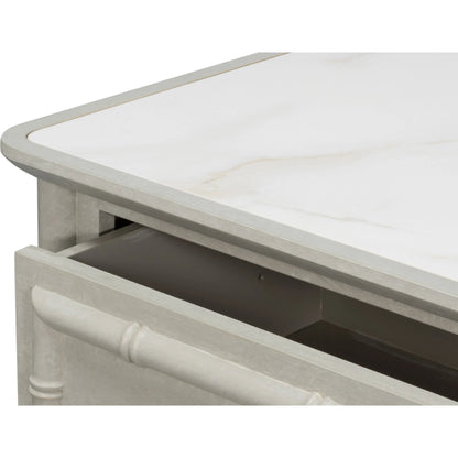 Tortola Chest by Sarreid Ltd. in white porcelain, grigio serena pulit. Made from unique in a traditional style.