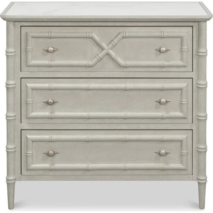 Tortola Chest by Sarreid Ltd. in white porcelain, grigio serena pulit. Made from unique in a traditional style.