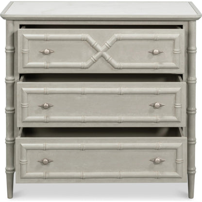 Tortola Chest by Sarreid Ltd. in white porcelain, grigio serena pulit. Made from unique in a traditional style.
