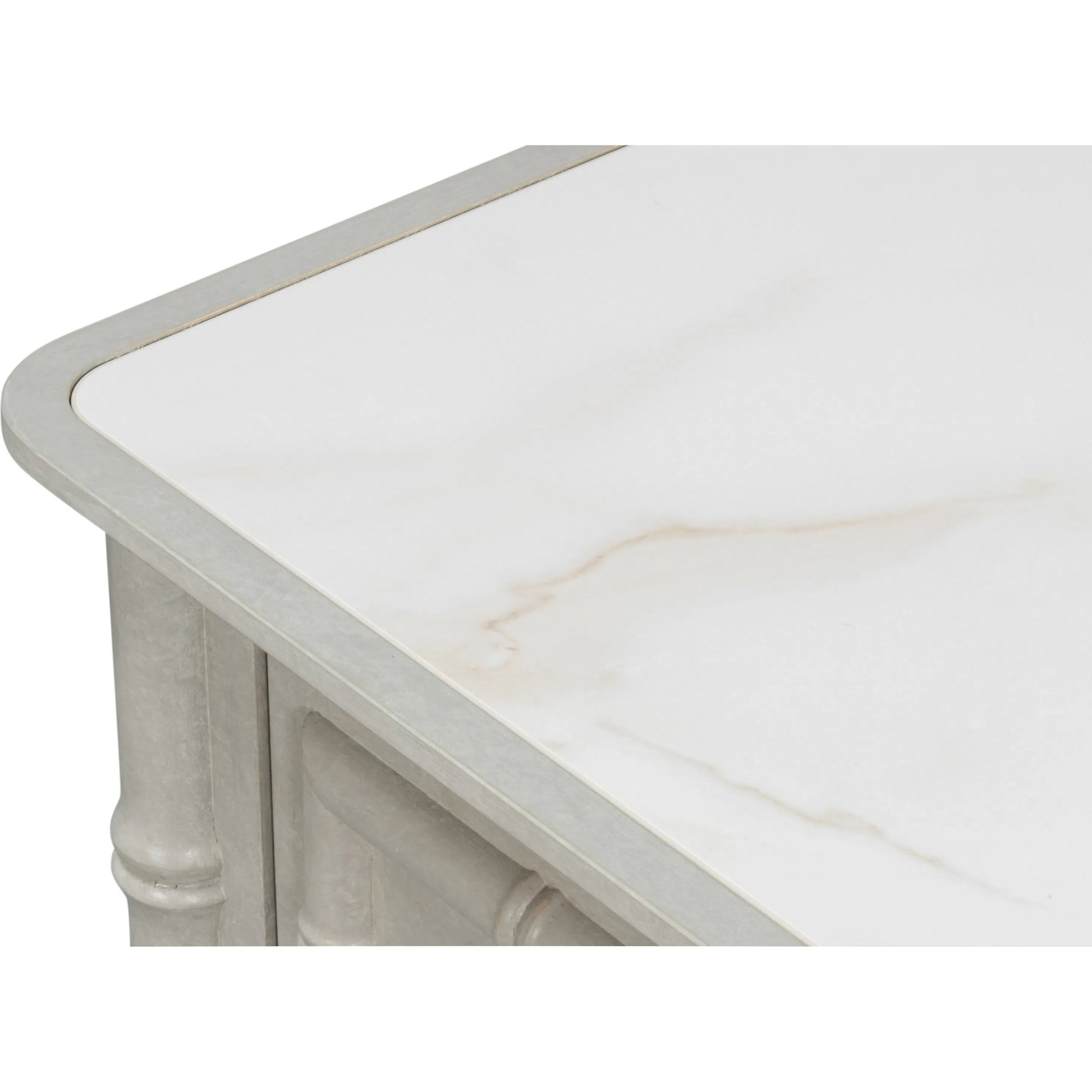 Tortola Chest by Sarreid Ltd. in white porcelain, grigio serena pulit. Made from unique in a traditional style.