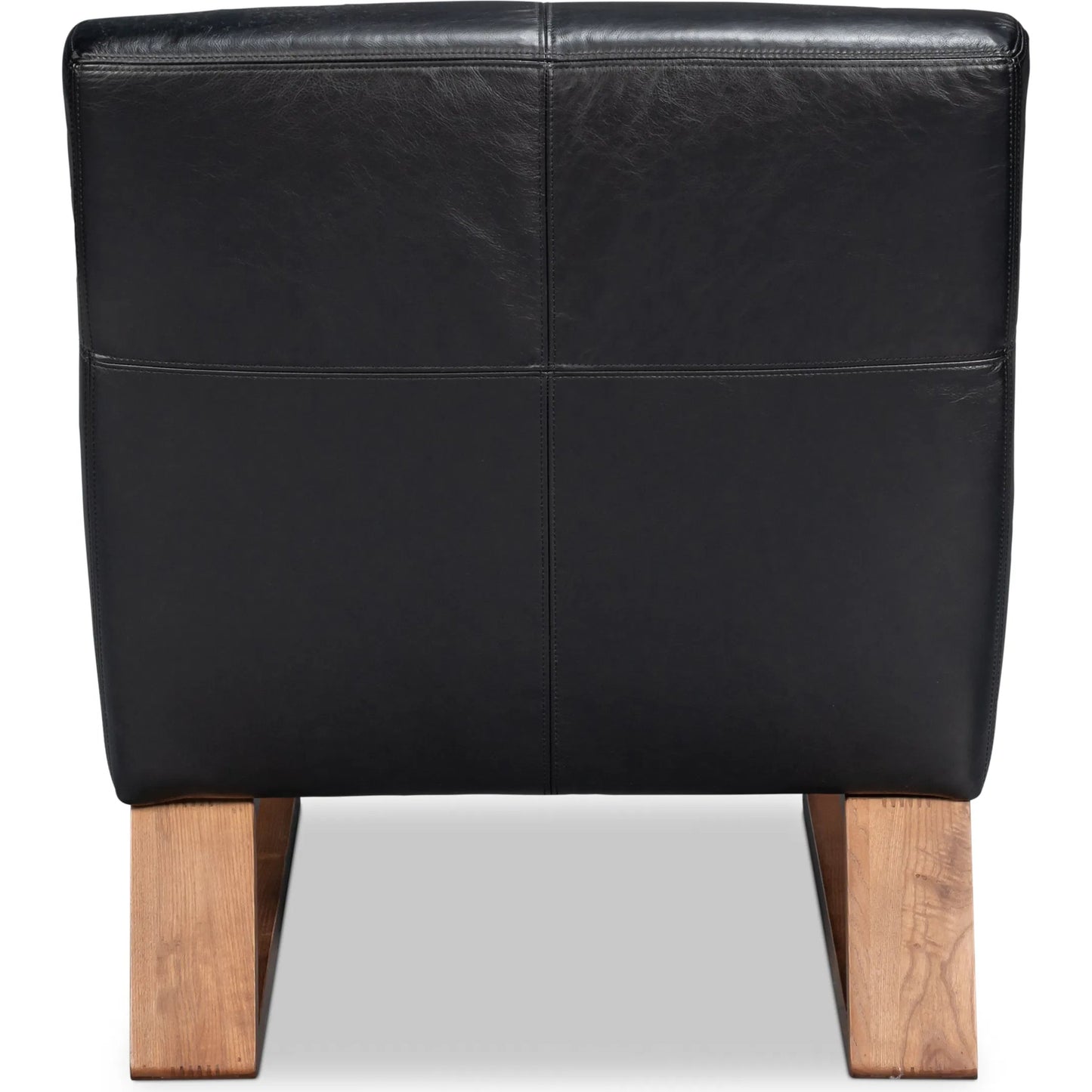 016 SI-2462104 | Additional Silo | Wylam Leather Chair by Sarreid Ltd. in onyx black. Made from unique in a traditional style.